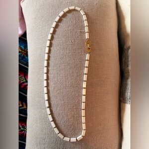 Vintage Gold and White Monet Necklace